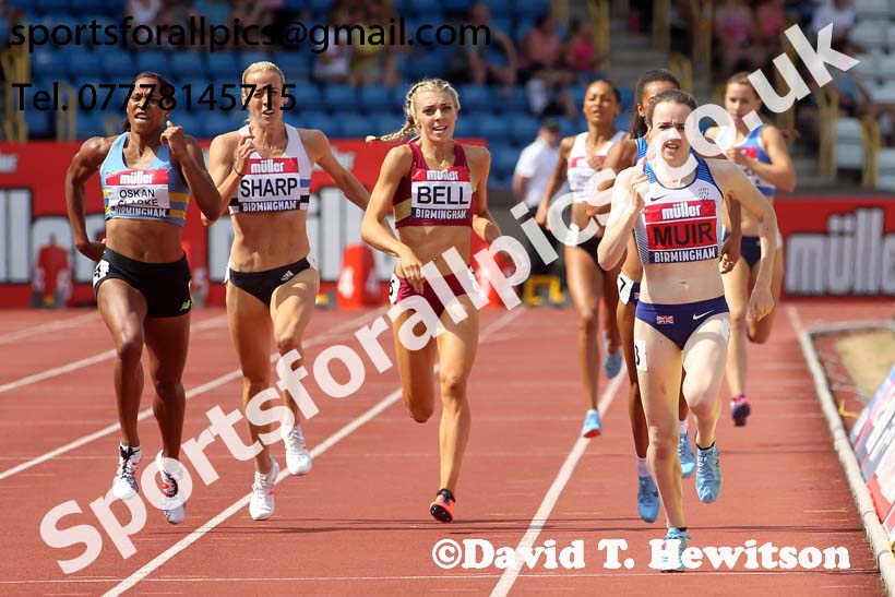 Womens 800 metres, Muller British Championships, Alexander Stadium, Birmingham. Photo: David T. Hewitson/Sports for All Pics